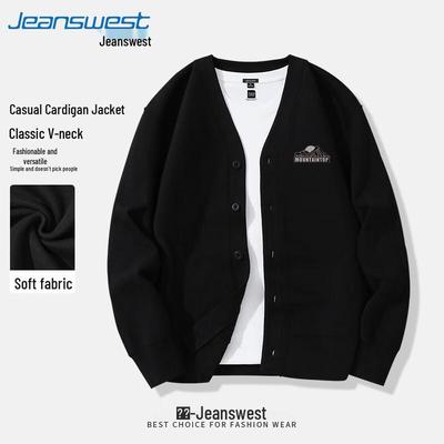 Jeanswest Men's V-Neck Button Cardigan Jacket