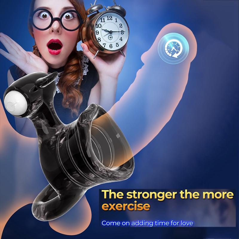 Vibrator Penis Ring Adult Men Delay Ejaculation Cock Penisring For Male Dick Sleeve Couple Sex Toy