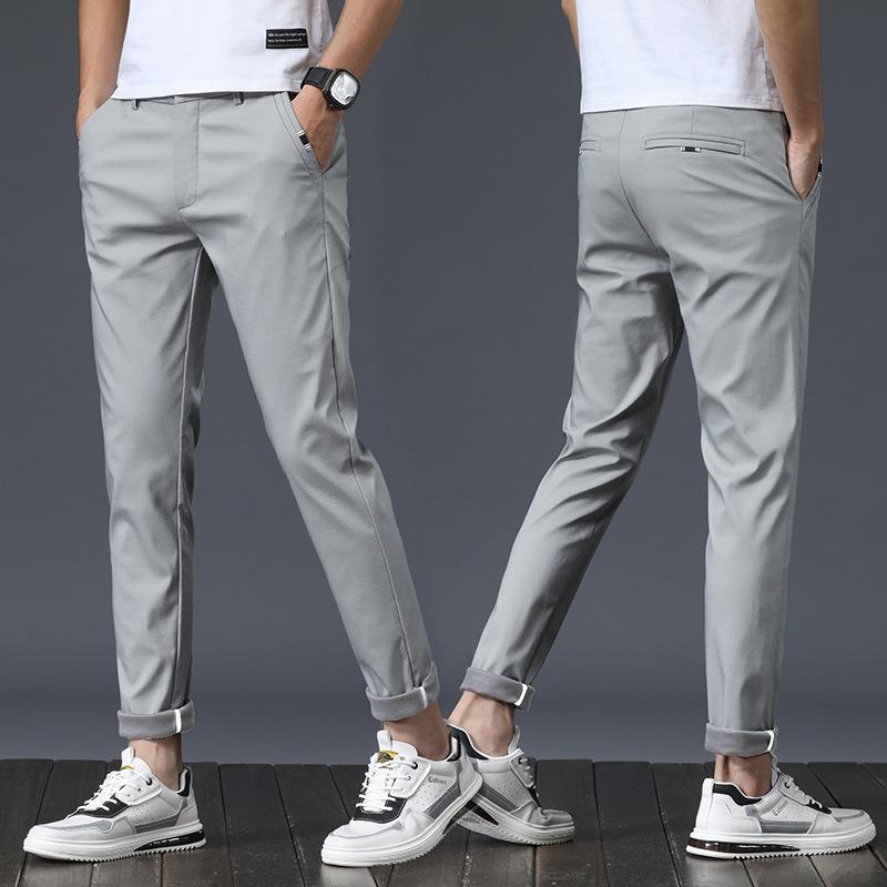 Calça Casual Masculina De Seda Gelada