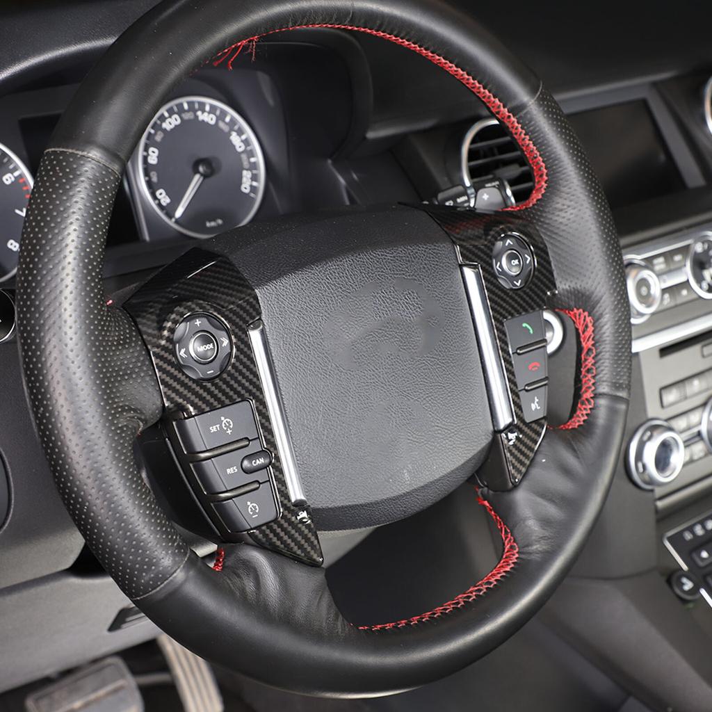 ABS Carbon Fiber Steering Wheel Button Cover Trim For Range Rover Sport 10-2013
