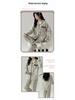 Women's Retro Fashion Pajama Set: New Spring Cardigan with Long Sleeve Top & Loose Pants for Casual Home Wear