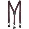 Suspenders with Buttons, Plain Brown, Sb00008