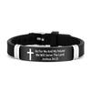 ID Wristband Family Friendship Bracelet Cross Design Bible Verse Bracelet  For Women