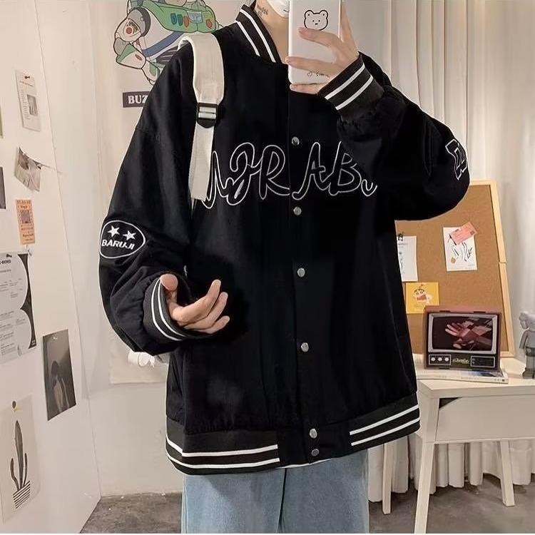 Men's Trendy Hong Kong Style Hooded Jacket - Spring/Autumn Casual Loose Fit