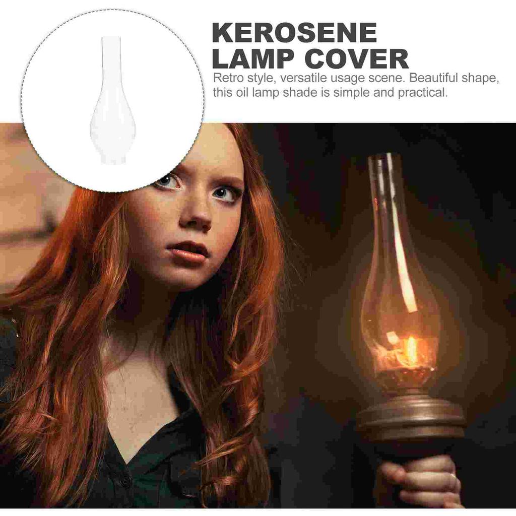 38 Furos 5cm de Comprimento Vidro para Lâmpada a Querosene Chaminé de Vidro Substituição Tampa à Prova de Vento para Lâmpada a Óleo Iluminação Estilo Retrô Acessório Ferragens