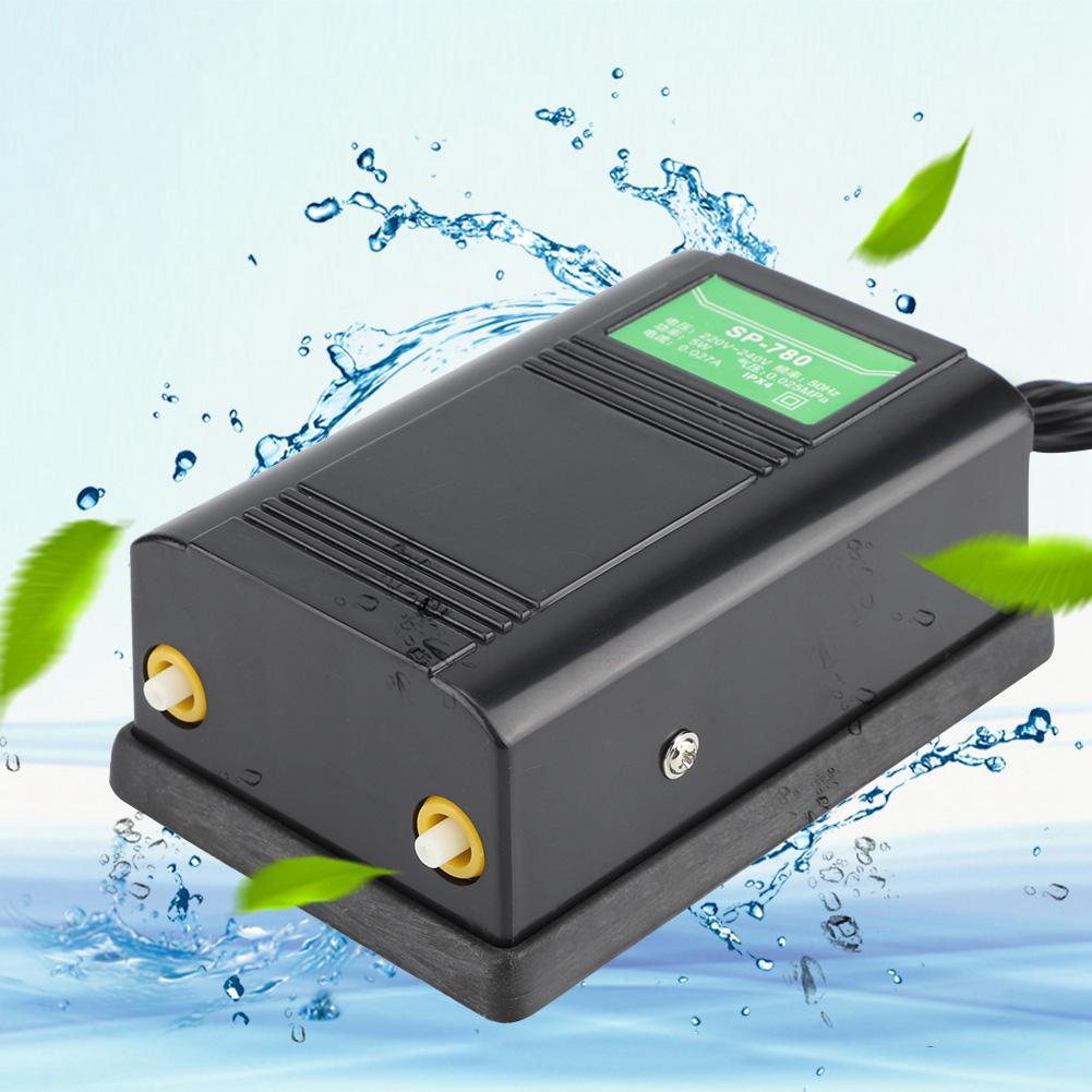 -780 5W Fish Aeration Increase Oxygen Pump Aquarium Double Hole Volume