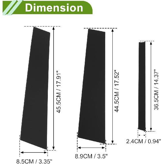 Türsäulen-Fensterzierleisten für Chevy Equinox 2018-2023 Schwarz Vorne Hinten Links Rechts Kratzschutz-Aufkleber Säulenabdeckungen 6 Stück