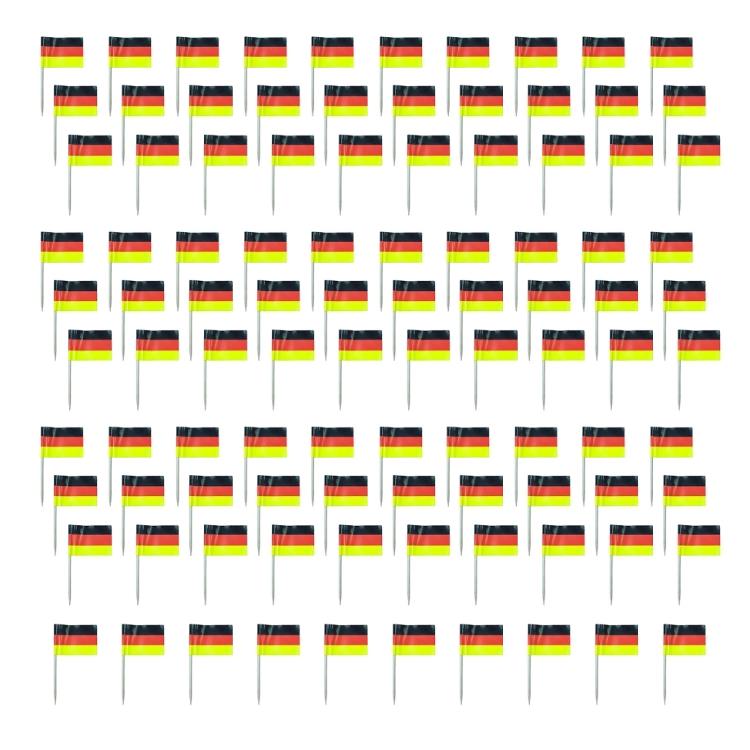 100Pcs National Flag Toothpick Cakes Picks Cupcake Top Decoration For Sweets Desserts Display And Festival Celebration