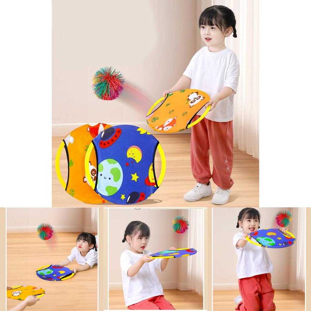 Durable Fabric Bouncing Ring Catch Ball For Kids Sensory Training And Family Activities