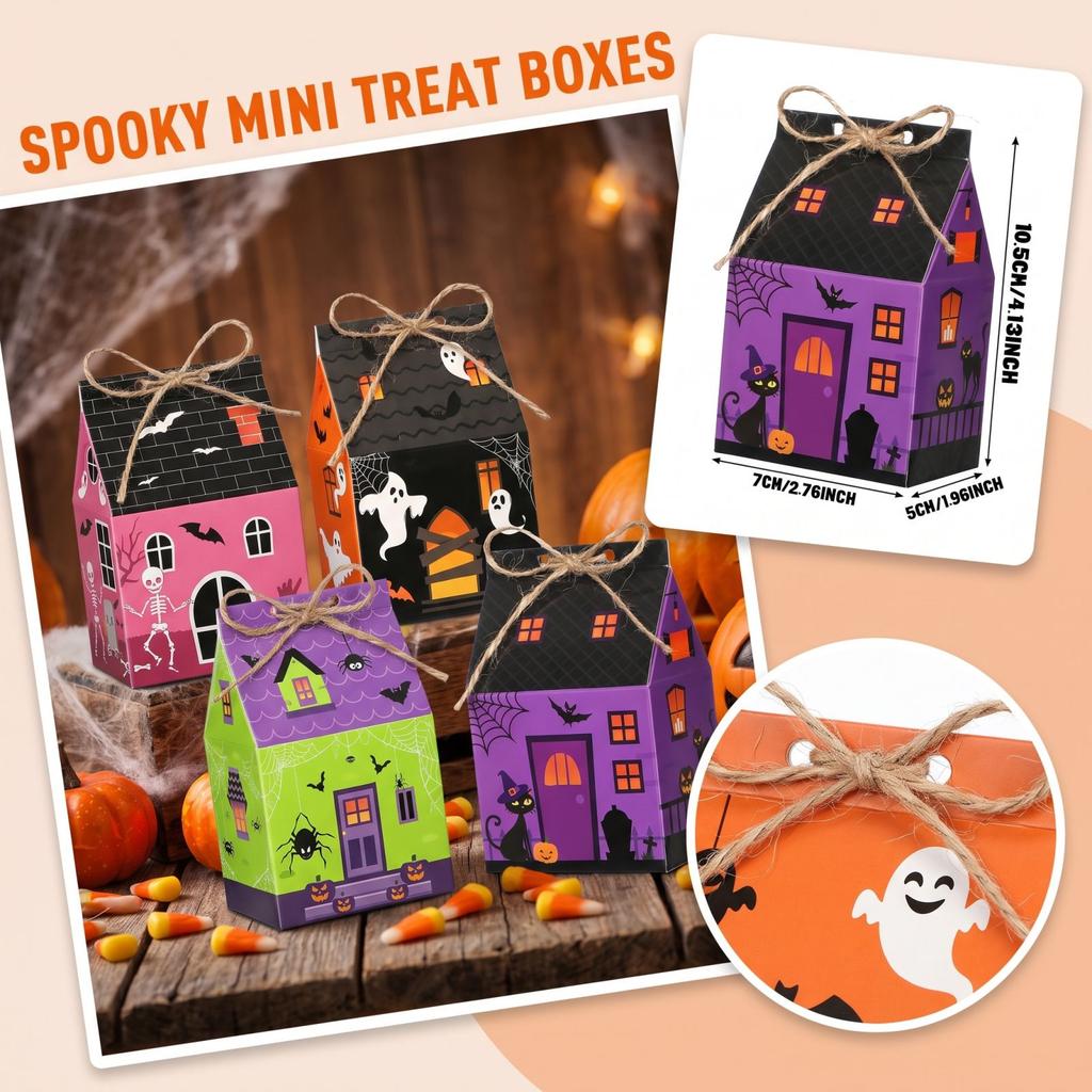 Halloween Candy Box 12 Pack, Snack Boxes for Party Favors and or