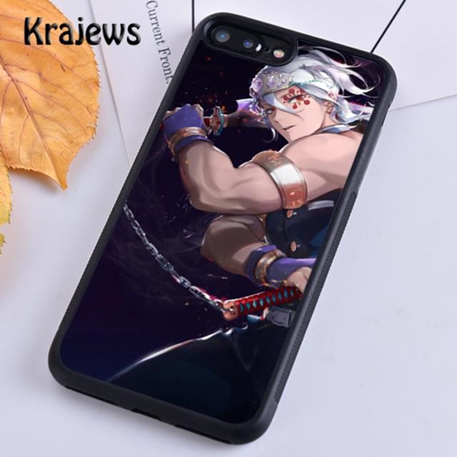 Krajews Tengen Uzui Kimetsu keine Yaiba Telefon Fall Abdeckung Für iPhone 14 5 SE 6s 7 8 plus XR XS 11 12 13 pro max Samsung S21 S22 Plus