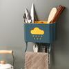 Premium Multifunctional Kitchen Chopstick and Cutlery Holder with Punch-Free Drain Rack