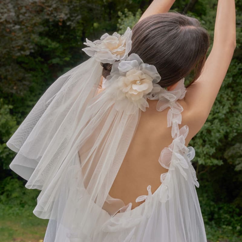 

Жан Поль Кларисс Цветок Короткая Фата JP-25-096CC ivory