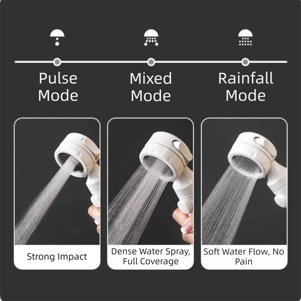 3 Modes Filtered Shower Head Antibacterial Antibacterial Shower Nozzle Shower Accessory