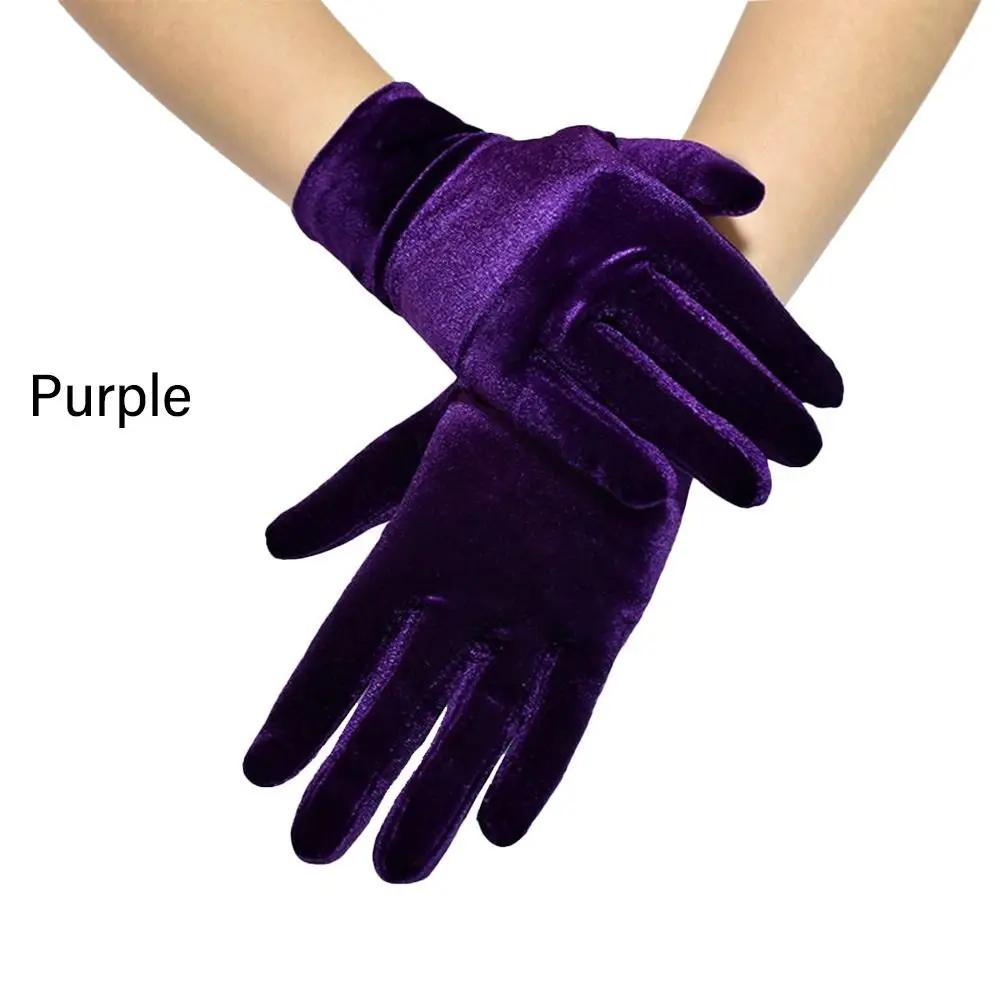 

Opera Costume Female Autumn Winter Mittens Warm Gloves Velvet Full Finger Gloves Full Finger фиолетовый