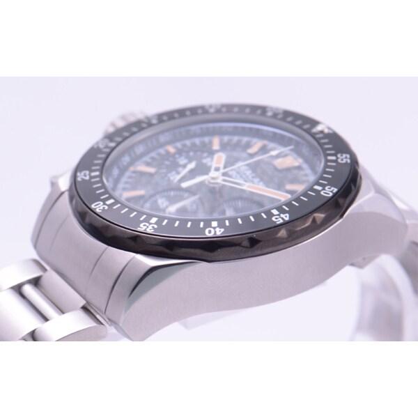 SEALANE Men's SE55-MBO (SE55 Series Quartz Men's Sun Flame) Round Watch Silver Stainless