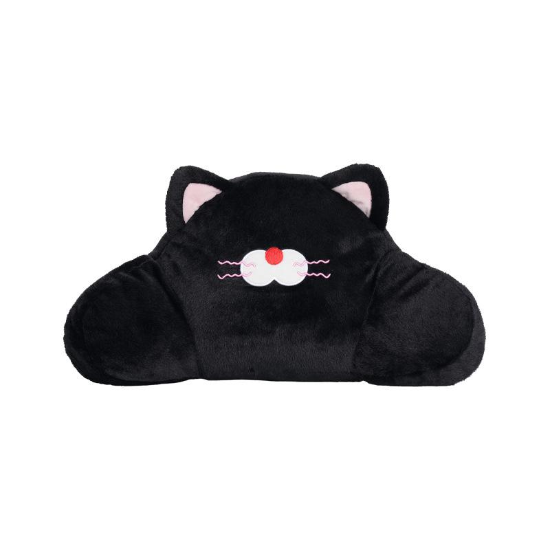 Comfortable Car Seat Decoration Black Plush Seat Cushion Cat Car Headrest Seat Cushion Front