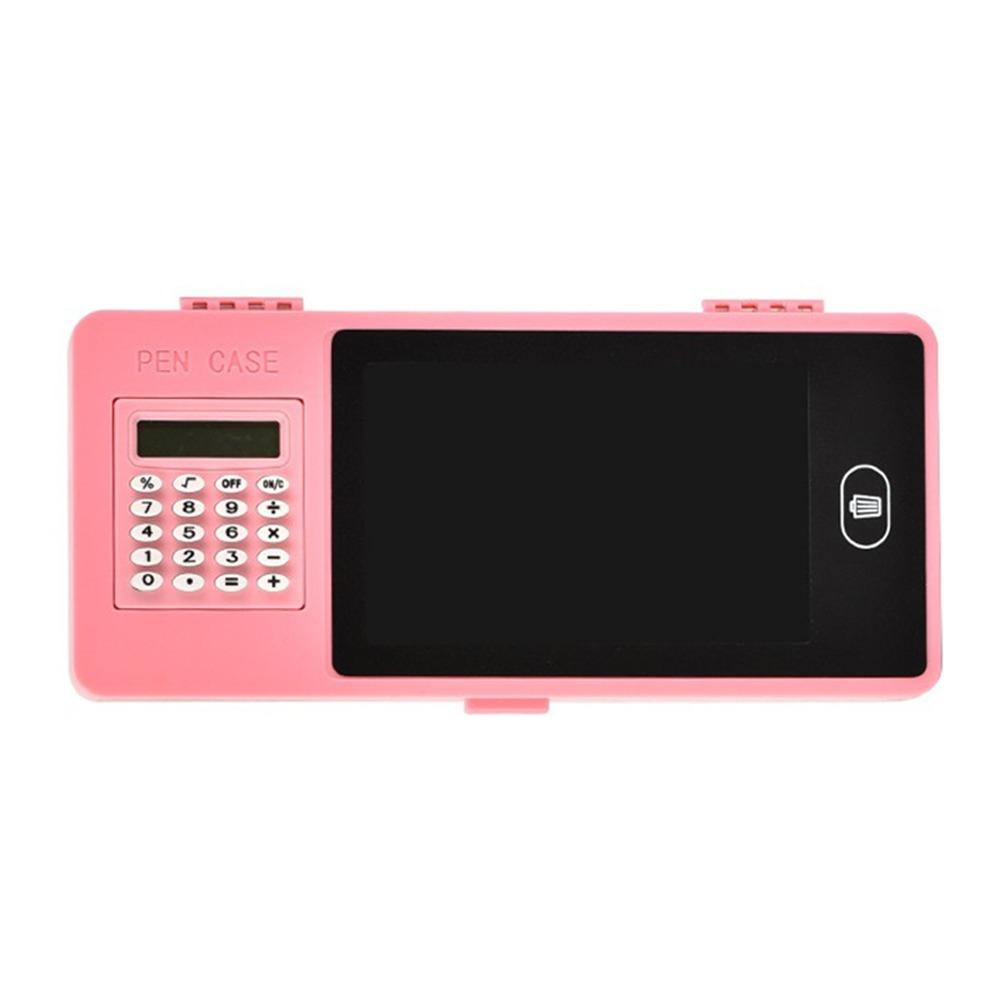 

Стираемая доска для рисования пенал с ЖК-экраном органайзер для канцелярских товаров сумка для ручек школа офис розовый