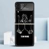 J-Jackson Wang Singer Black Cover for Samsung Galaxy Z Flip 7 6 5 4 3 5G Phone Case Flip7 Flip6 Flip5 Flip4 Flip3 Pattern Case G