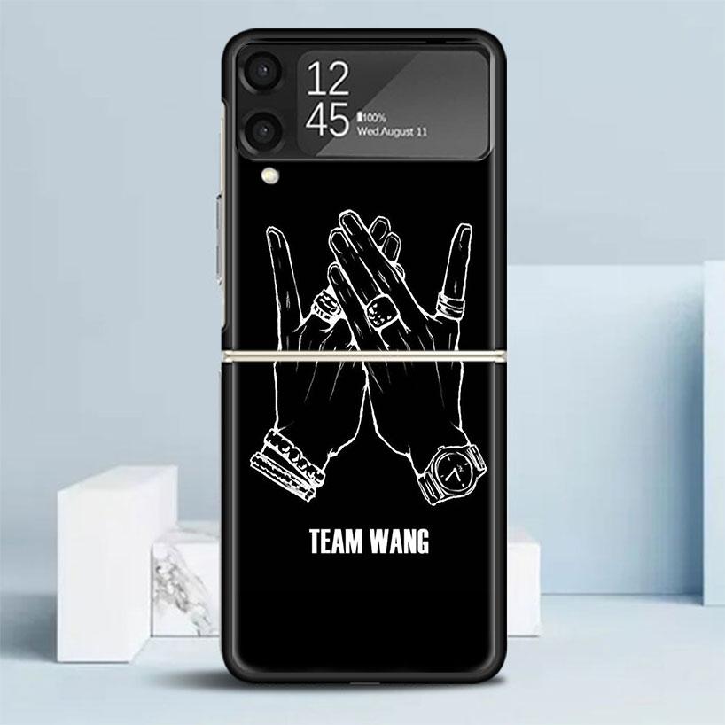 J-Jackson Wang Singer Black Cover for Samsung Galaxy Z Flip 7 6 5 4 3 5G Phone Case Flip7 Flip6 Flip5 Flip4 Flip3 Pattern Case G
