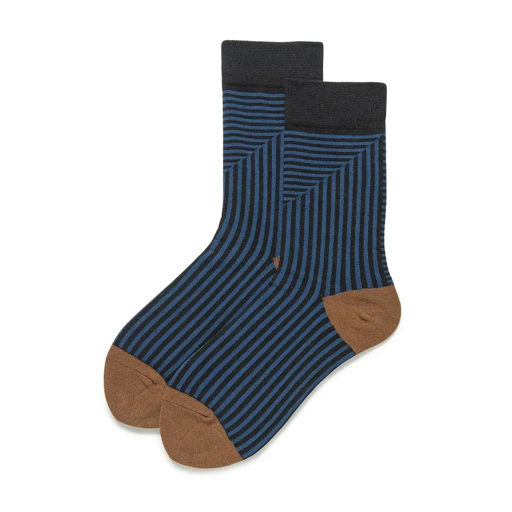 Multicolor Striped Casual Women Socks Korean Fashion Retro Harajuku Woman Socks College Style Cotton Girls Students Crew Socks