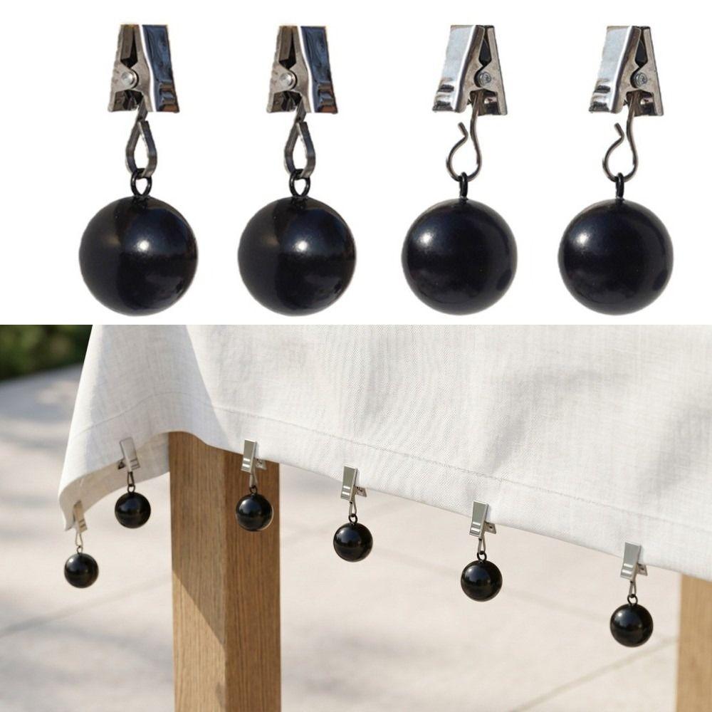 4 Pcs Gravity Ball Curtain Weight Ball Windproof Heavy Duty Drapery Weights Table Cover