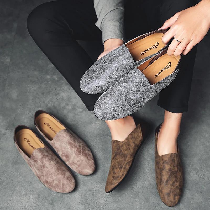 Модная мужская обувь повседневная люксовая марка 2024 мода итальянские мужские мокасины — фото 6