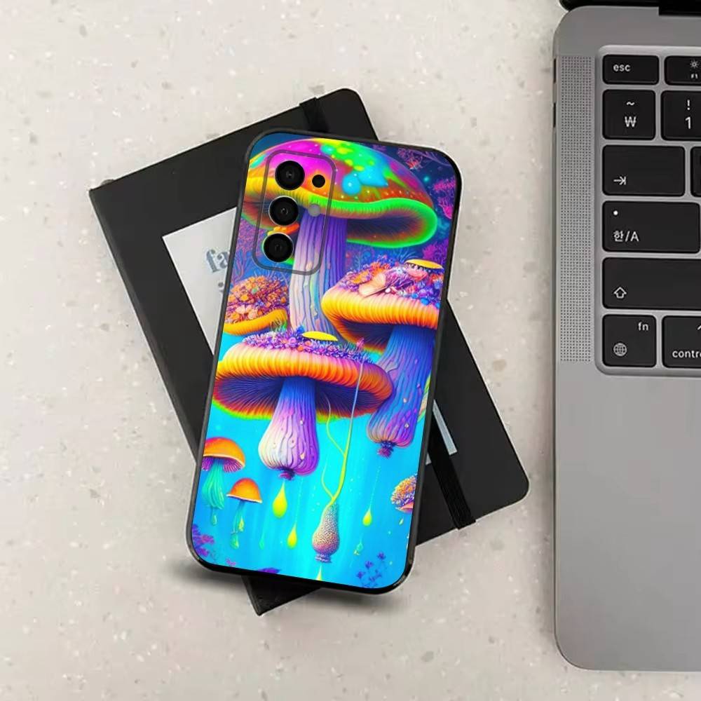 

Weird Trippy Mushroom For Samsung Galaxy A53,31,52,72,41,Note,J7,8,9,5G,22,73,32,71, Soft Black Silicone Case SamsungA40