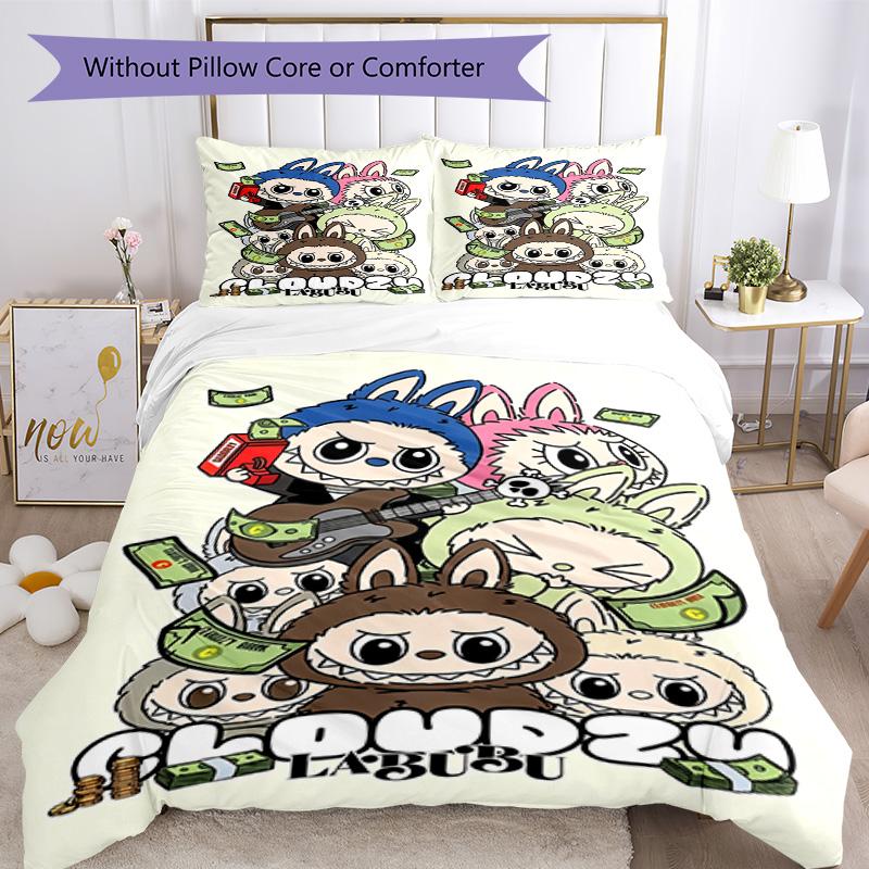 Labubu Duvet Cover Set Perfect For Living Room Soft Fabric Perfect Gift For Friends Family