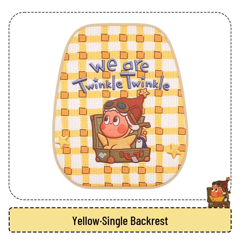 Cute Female Cartoon Car Seat Cushion for Xiaopeng MONA M03/P7/G6/G7/G3 - All Seasons