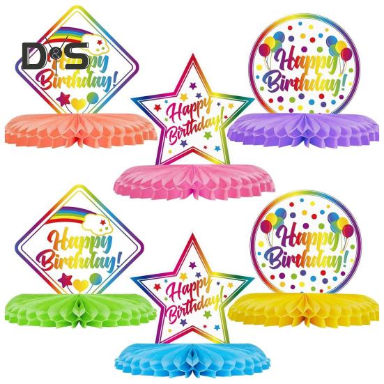 

6 шт. сотовых украшений праздничные украшения яркие цвета легко установить своими руками красочные бумажные соты декор 6pcs