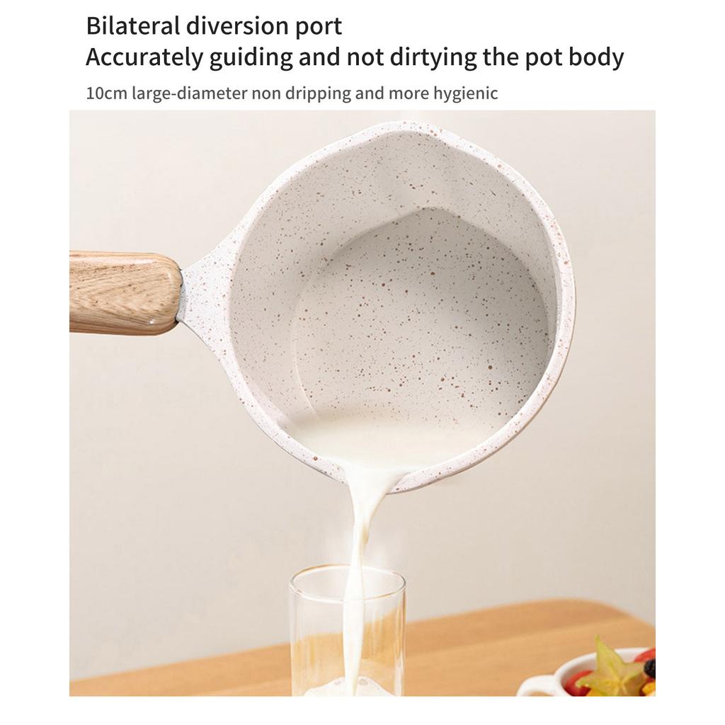 Oil Splashing Pot Stone Coated Pans Non Stick Aluminum Material Small Milk Pan Hot Oil Pot Suitable for Oil Dripping