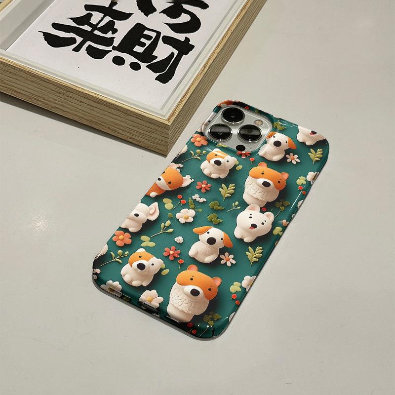 Stereoscopic puppy iPhone11 ultra-thin 17 mobile phone case Apple 14promax Huaqiangbei hot-selling 16 protective case