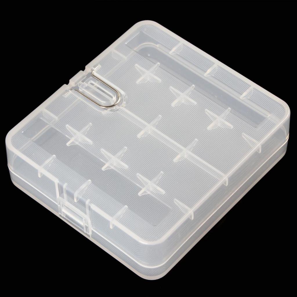 Portable Hard Plastic Case Holder Storage Box for 4 X 18650 Batteries