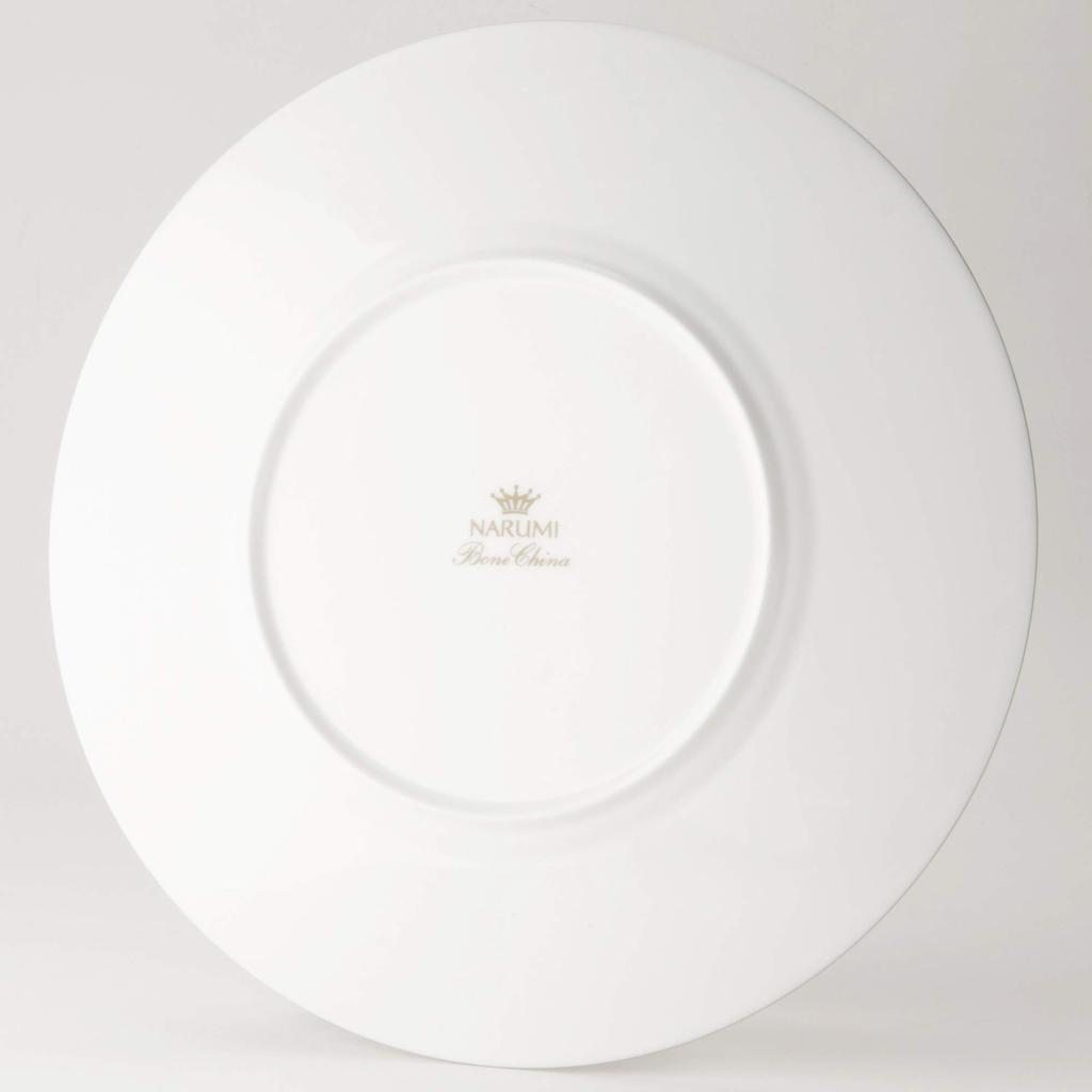 NARUMI Platinum Swirl Band Plate, 27cm, Platinum, Stylish and Elegant Flat Plate with Rim, A La Carte Plate, Made In Japan, Product Number: 52147-5666
