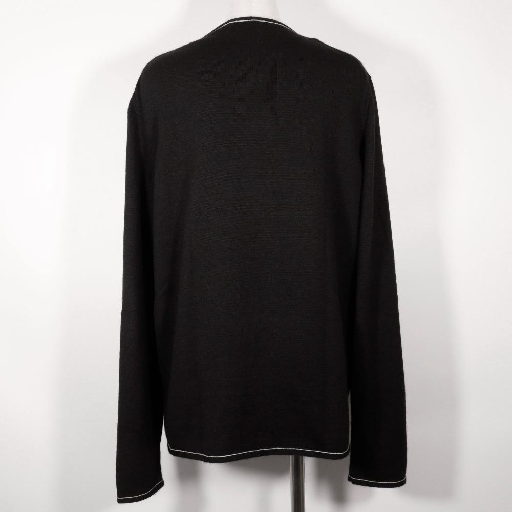 HERMES Zip up cardigan black cashmere/cotton Women Used