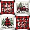New Christmas Snowman Pillow Case Home Sofa Cushion Case Festive Party Pillow Case