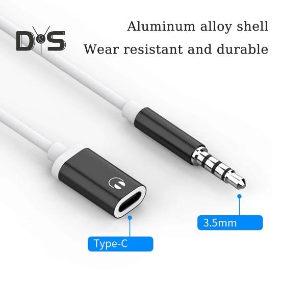 3.5MM Male To Female Type C Audio Cable Headphone Adapter for Mp3 Player Laptop Tablets Noise Cancelling Lossless Audio Headset Adapter