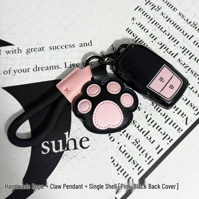 Toyota Car Key Cover - Suitable for Alphard, Corolla, Camry, Crown, RAV4 - Black/Pink