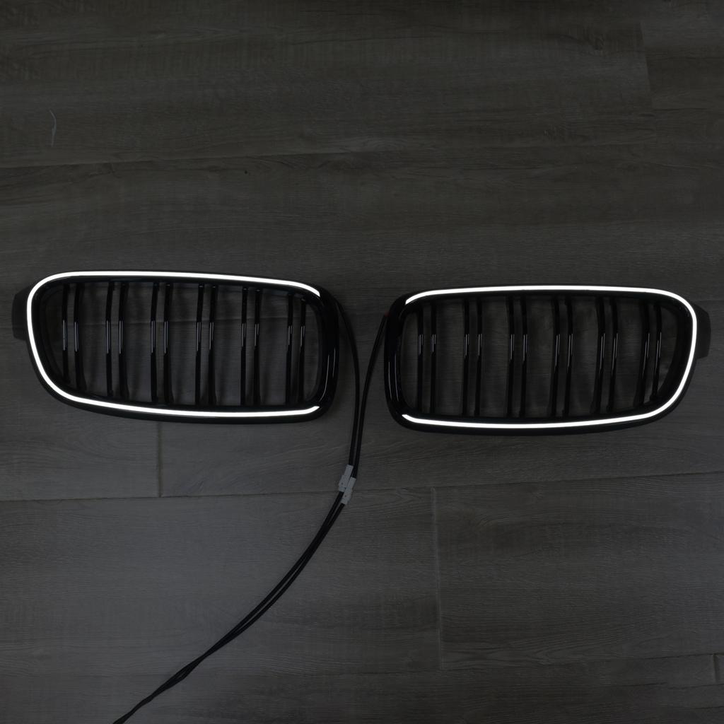 Double Slat Front Kidney Grille Grill Fit BMW 3 Series F30 F31 F35 2012-2019