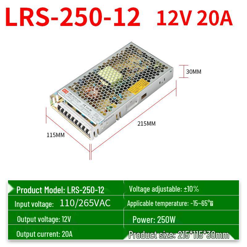 Ultra-Thin Silent LED Switching Power Supply 220V To 5V-48V, 35W-600W