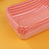 10Pcs Plaid Disposable Rectangular Plastic Packing Box With Lid Cream Cake Sale Package Box Picnic Bento Sushi Bread Containers