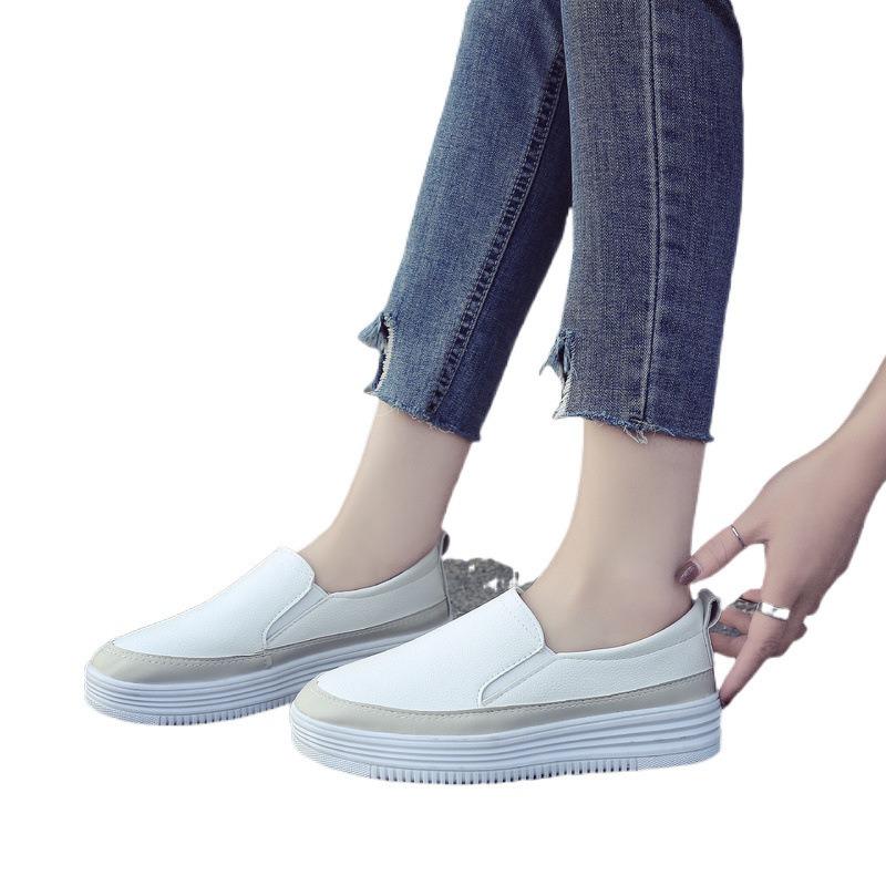 Bílé boty Všestranné boty s plochou podrážkou