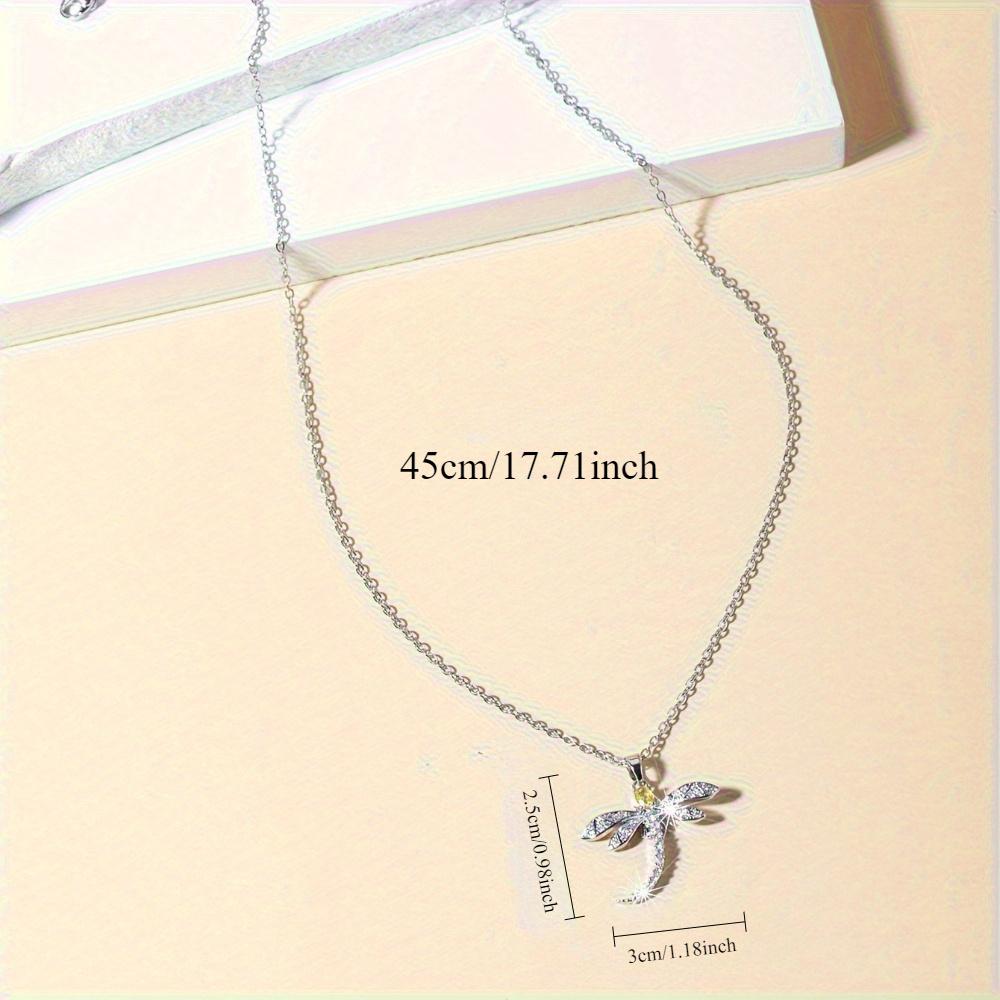 Luxury Geometric Elegant Dragonfly Necklace Women's Wedding Engagement Party Jewelry Accessories