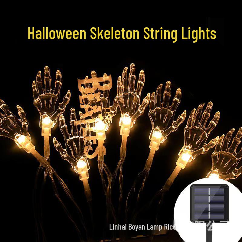 LED String Lights for Halloween and Easter - Ghost Hand and Ghost Bar Decoration with Colored Atmosphere Lighting