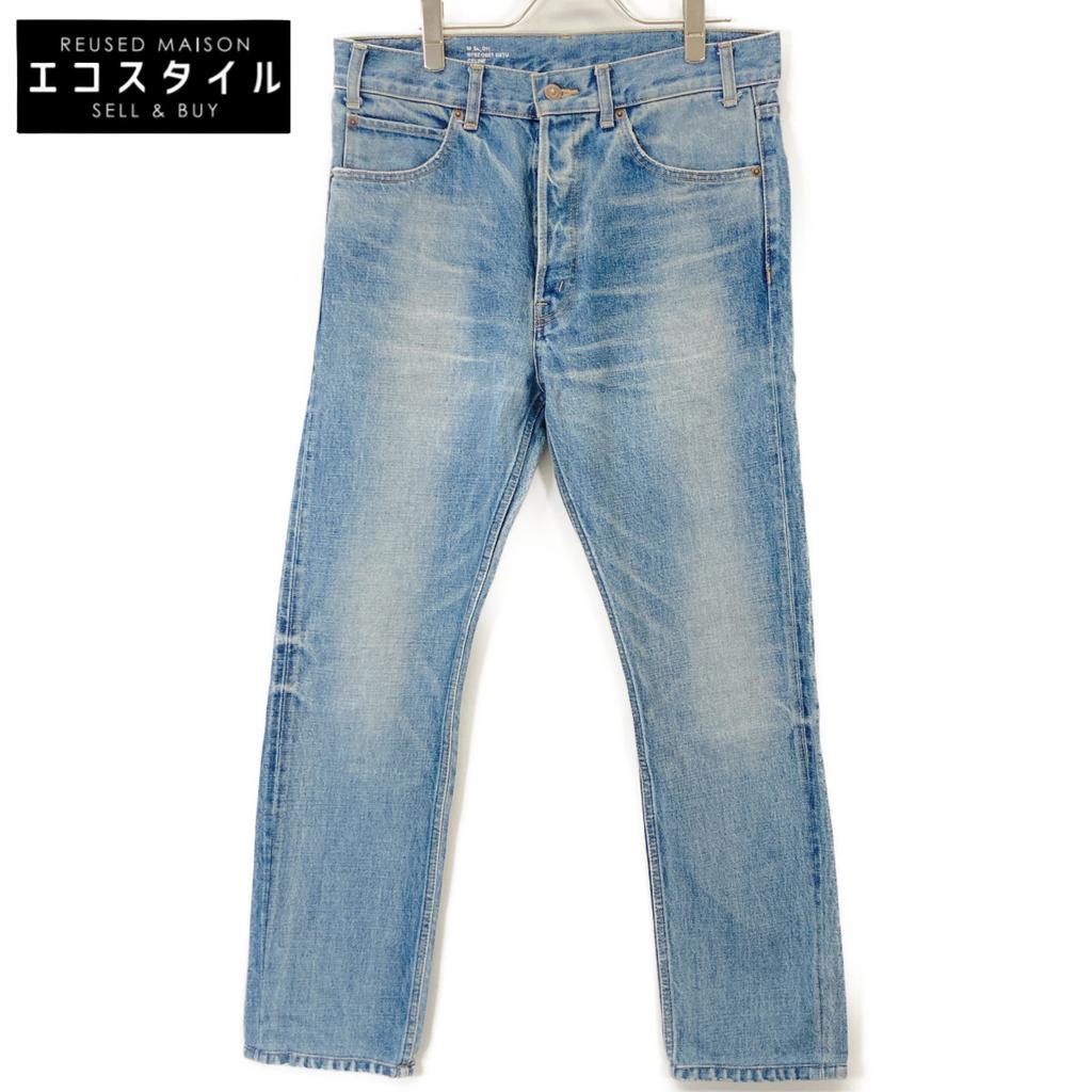 CELINE N782 086T 08TU Blue Cotton Vintage Union Wash Button Fly Denim Pants Bottoms 30 blueUsed