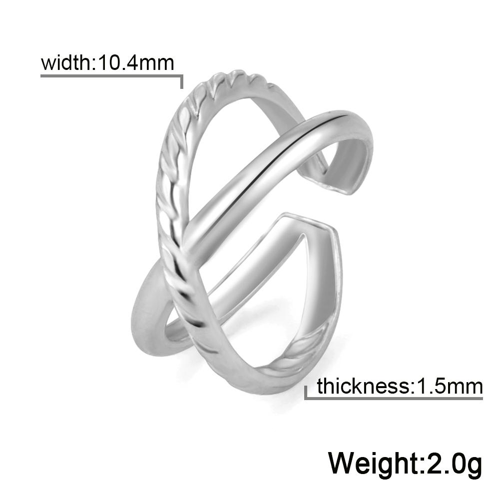 COOLTIME Women Ring Stainless Steel Adjustable Gold Color Finger Rings Mother Day Wedding Jewelry Gift 2025