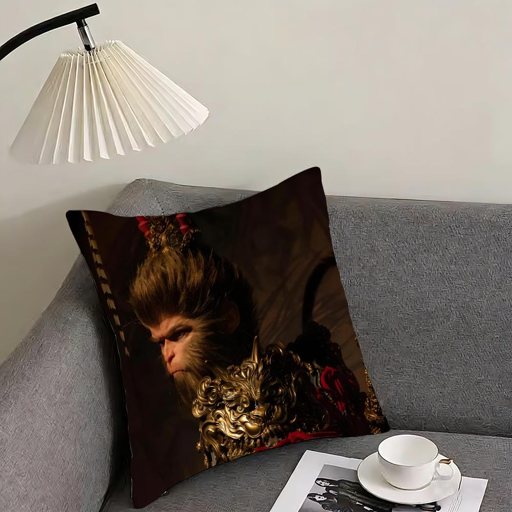 BBlack MythH Game Cushion Cover Pillowcase Ultra Soft Skin Friendly Fabric Cloud Like Comfort Concealed Zipper