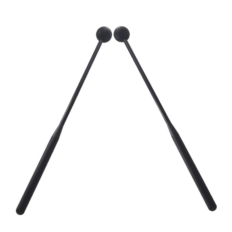 1 Pair Plastic Handle Rubber Ball Drumstick Marimba Mallet Percussion Musical Instrument Accessory Beginner Training Set