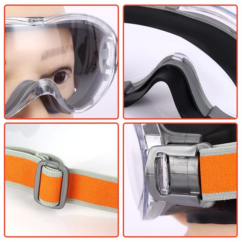 

Unisex Two-Color Silicone Goggles: Windproof, Sandproof Cycling & Motorcycle Protective Eyewear, Anti-Splash & Labor Protection Anti-Fog Lens